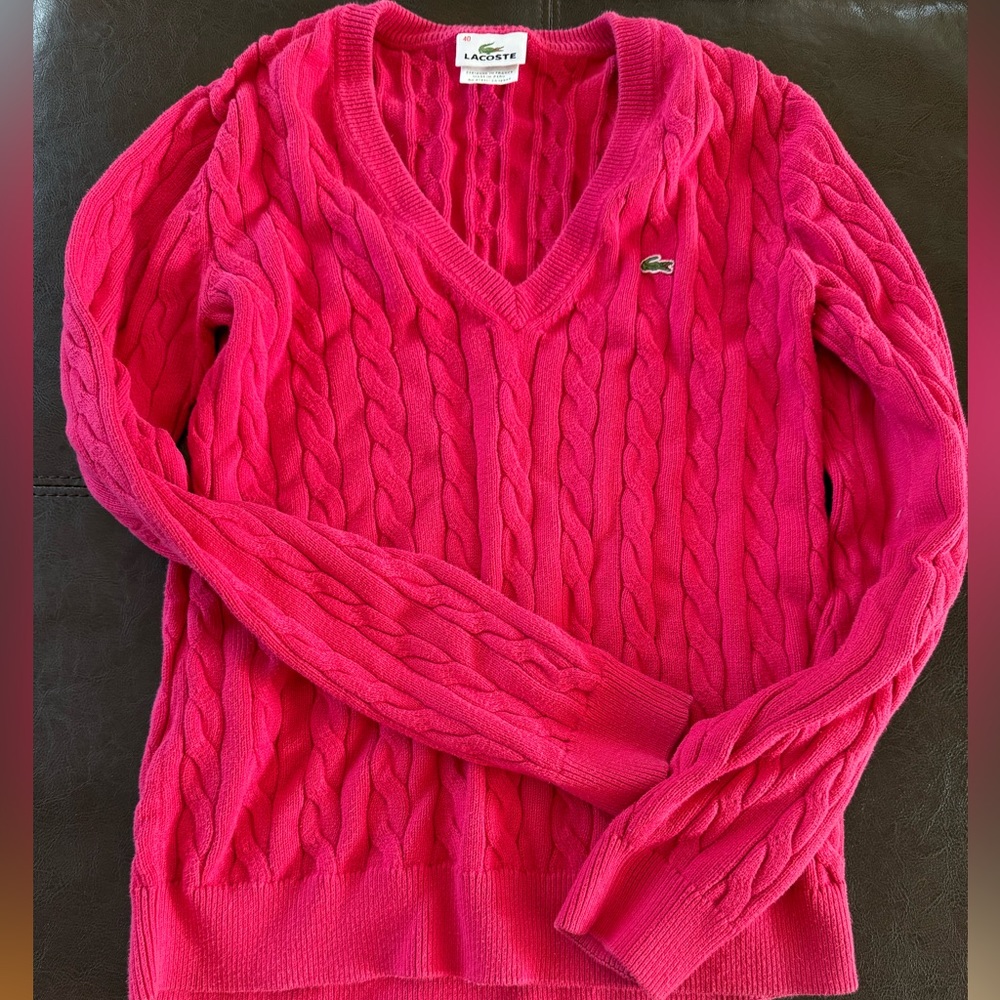 Lacoste pink shirt